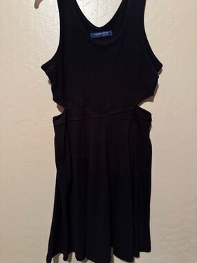 Ocean Drive Black Cutout Tank Dress with Side Slits